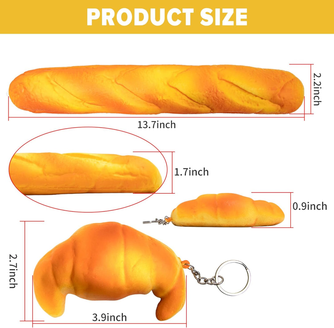 Weiche Toastbrot-Baguette-Form, rutschfeste Tastatur-Handgelenkauflage für Büro, Computer, Laptop un