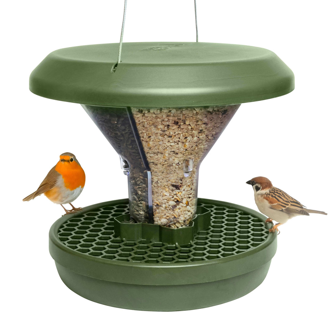 SWISSINNO Vogel-Futtersilo Davos SMART Birds. Füttern Sie Vögel - Nicht Nagetiere! Robust + Zuverläs
