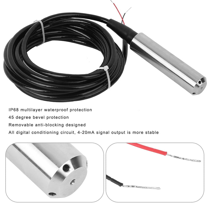 TL-136 Flüssigkeitsstand, Wassersensor, Sender, Sensoren, Detektor, 24 VDC, 4-20 MA, Signalausgang 0