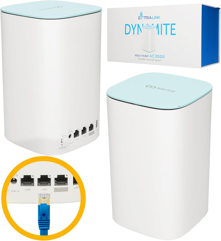EXTRALINK Dynamite C31 AC3000 3000Mb/s, Mesh WLAN Dual Band 5GHz 2,4GHz, MU-MIO Mesh WiFi Kabel Rout