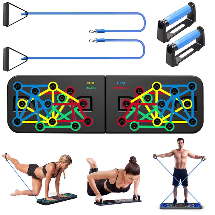 Unipampa Push Up Rack Board, 23 in 1 faltbares Multifunktions Heimtrainings Fitnessgerät, Tragbarer