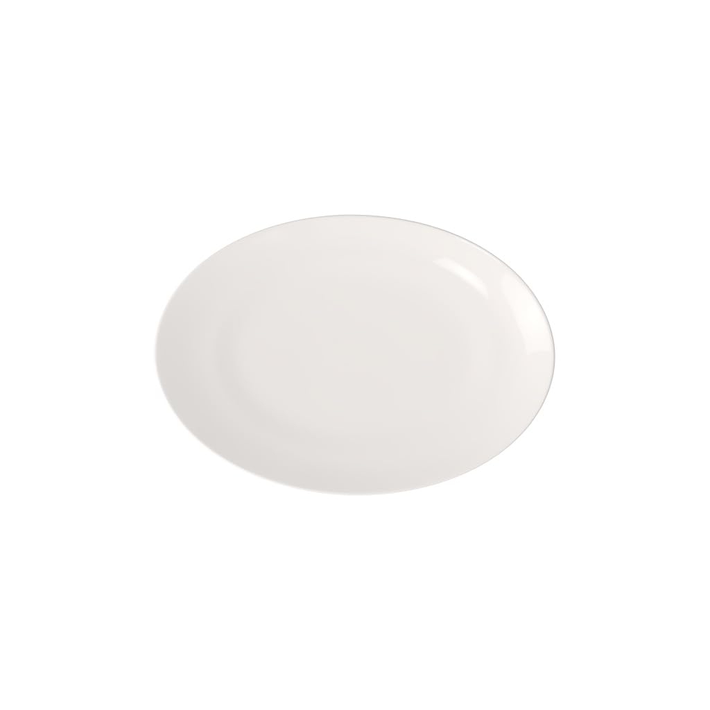 Villeroy und Boch For Me ovale Platte, Premium Porzellan, weiss, 41 cm Platte oval, Platte oval