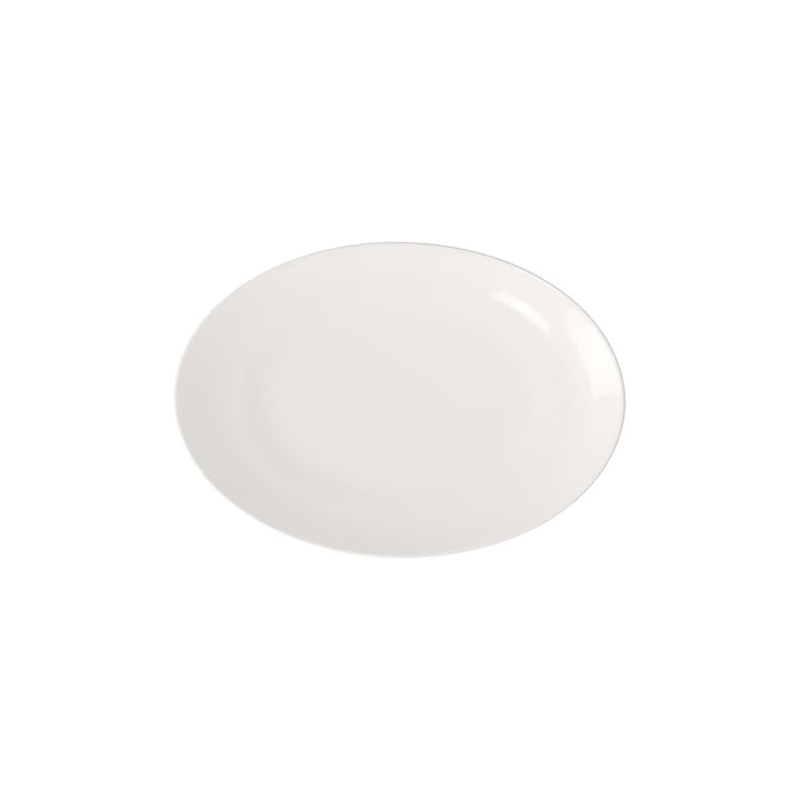 Villeroy und Boch For Me ovale Platte, Premium Porzellan, weiss, 41 cm Platte oval, Platte oval