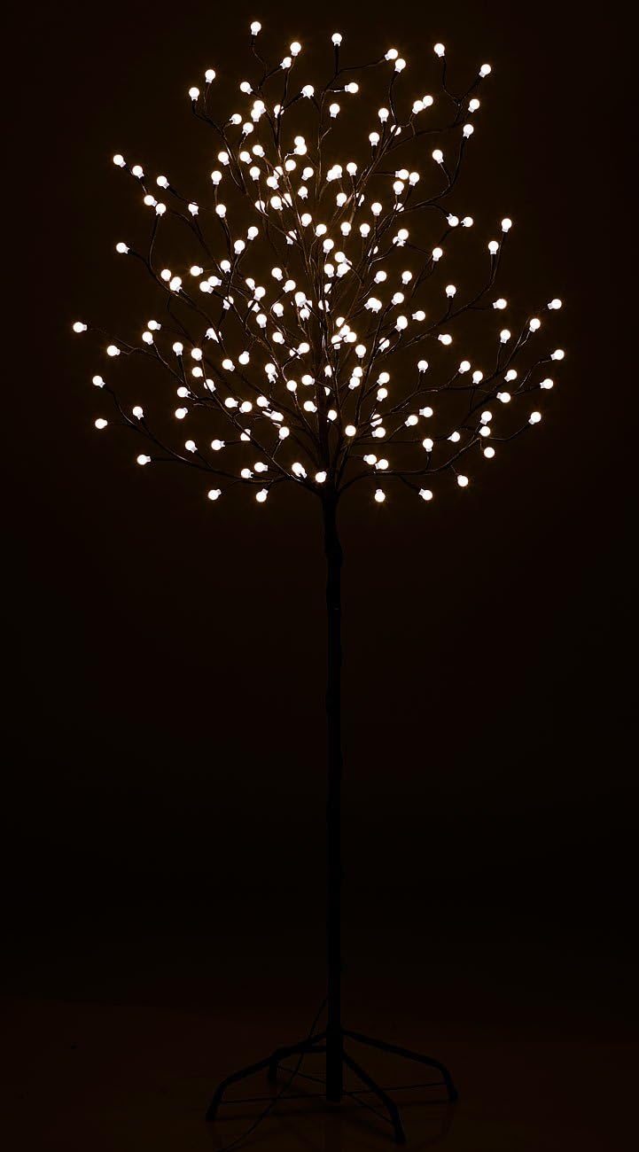 Lunartec Solarbaum: XL-Solar-LED-Lichterbaum mit 200 beleuchteten Knospen, 150cm, IP44 (Solarbaum Ga