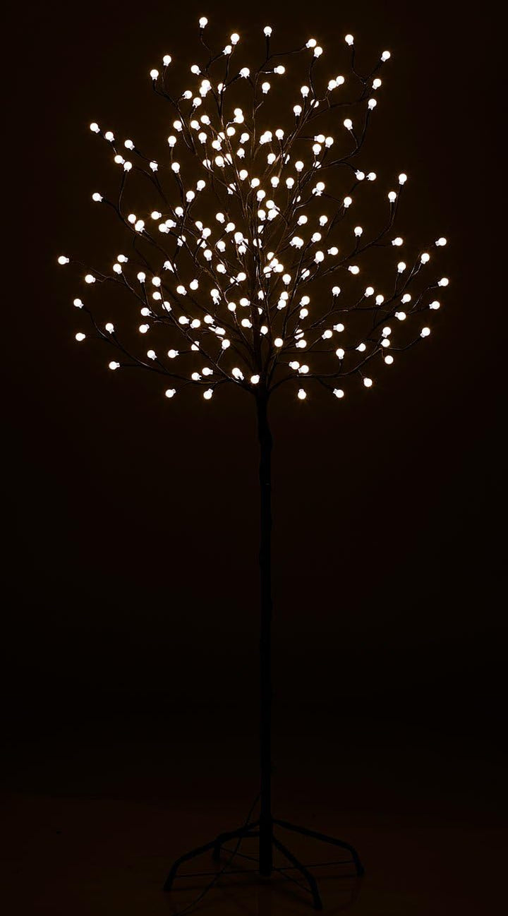 Lunartec Solarbaum: XL-Solar-LED-Lichterbaum mit 200 beleuchteten Knospen, 150cm, IP44 (Solarbaum Ga