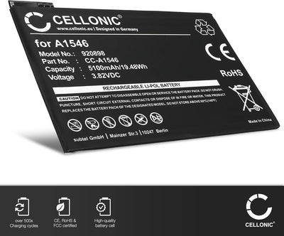 CELLONIC® Ersatz Akku A1546 für iPad Mini 4 (A1538/A1550) 5100mAh + Werkzeug-Set 17tlg Ersatzakku fü