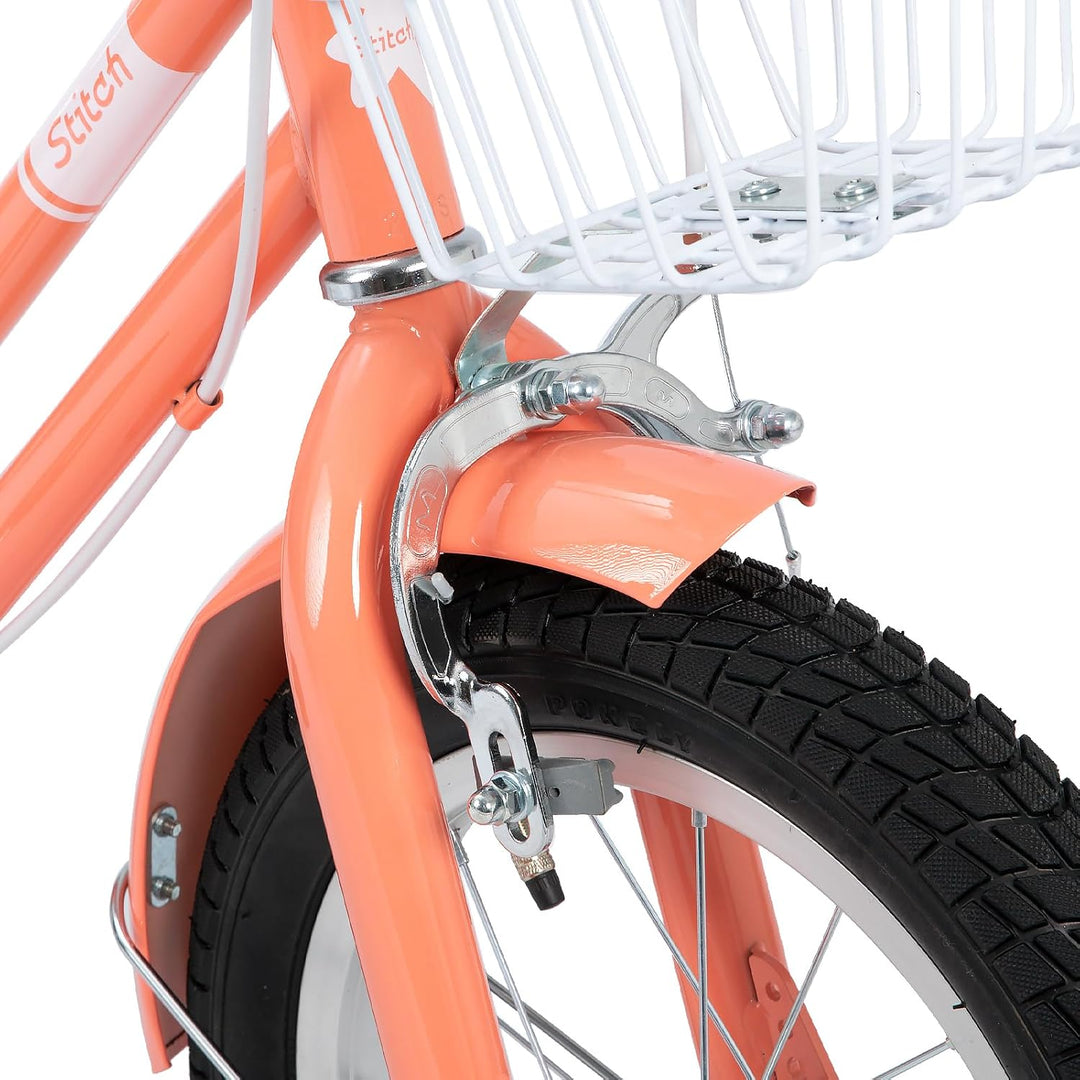 STITCH Bubble 12/14/16/18 Zoll Kinderfahrrad für 2-9 Mädchen Fahrrad, Mädchen Fahrrad mit Stabilisat