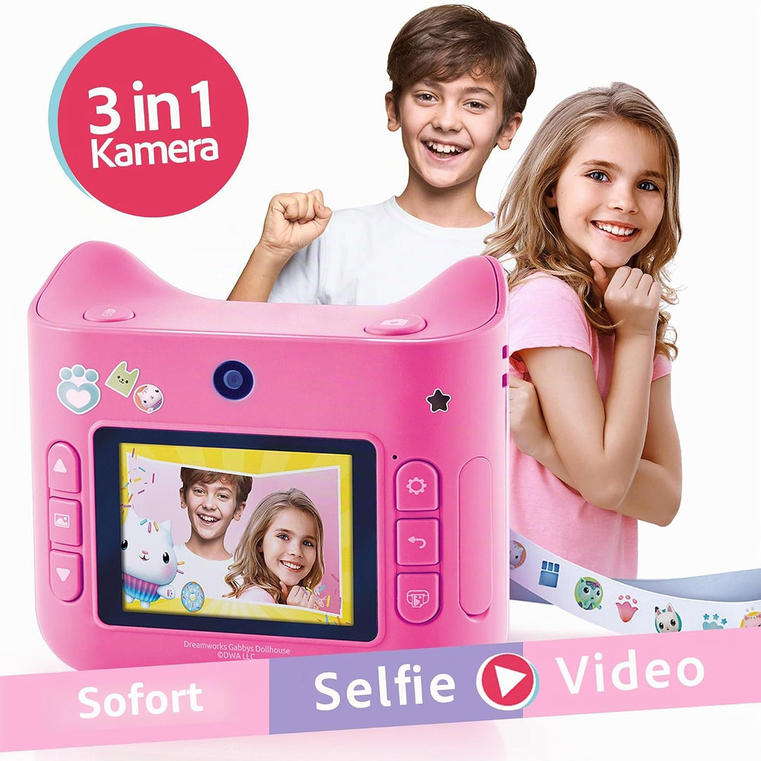 Canal Toys Photo Creator GAB005 - Gabby 12 MP Sofortbildkamera für Kinder - Kinderkamera mit LCD-Dis