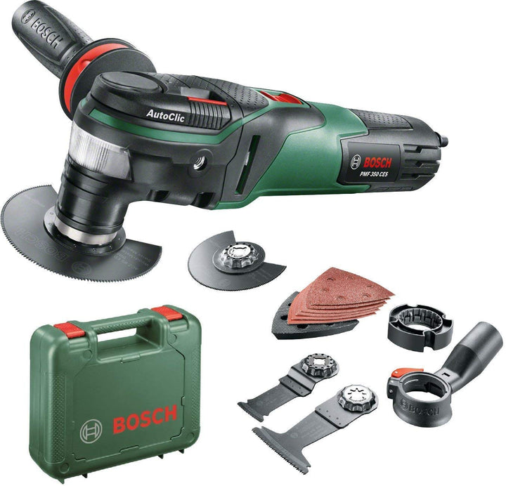 Bosch Multifunktionswerkzeug PMF 350 CES (350 Watt, für Starlock und Starlock Plus Zubehör, im Koffe