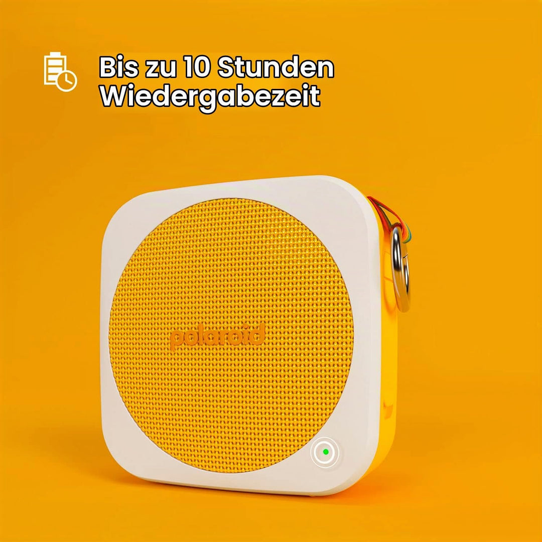 Polaroid P1 Music Player (Red) - Super Portable Wireless Bluetooth Speaker Rechargeable with IPX5 Wa