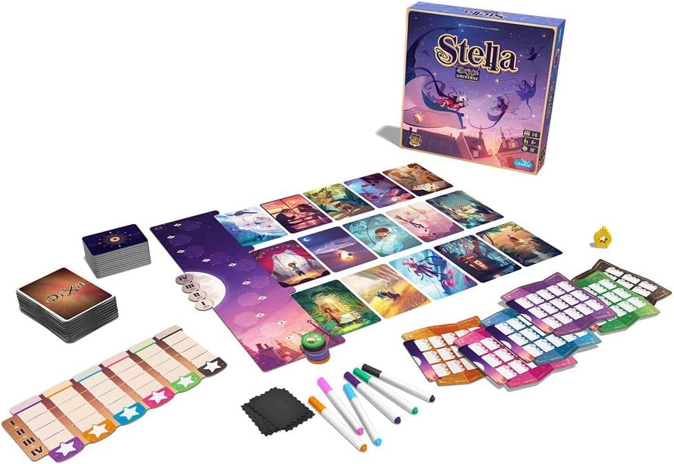 ASMODEE UNbox Now-Stella Dixit Universe-Brettspiel in Spanisch und Portugiesisch, Kunststoff, único