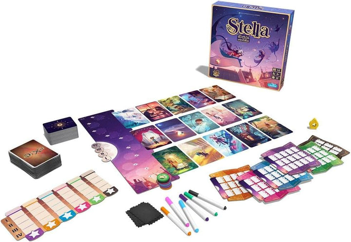 ASMODEE UNbox Now-Stella Dixit Universe-Brettspiel in Spanisch und Portugiesisch, Kunststoff, único
