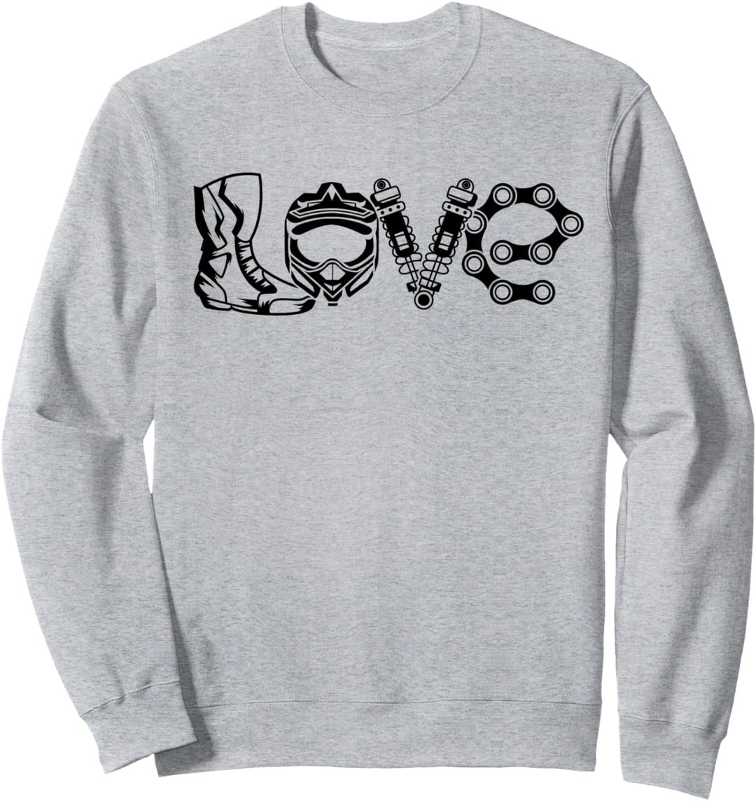 Love Motocross Geschenk Brap Mx Biker Motorrad Enduro Sweatshirt