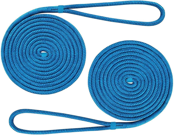 FreeTec 2tlg Bootsseil Boot Fenderleine Nylon Dockline Festmacherleine Fenderseil mit Auge 12mm Durc