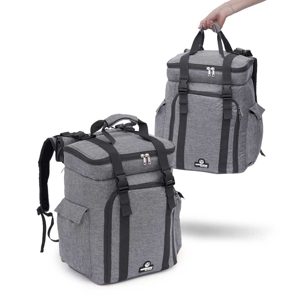outdoorer Kühlrucksack Cool Butler 35 - Kühltaschenrucksack grau, grau