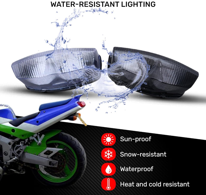 aVDB-moto LED Bremslicht/Rücklicht kompatibel mit KAWASAKI ZXR 400 ZX400 1991-1999 Plug &amp; Play mit i