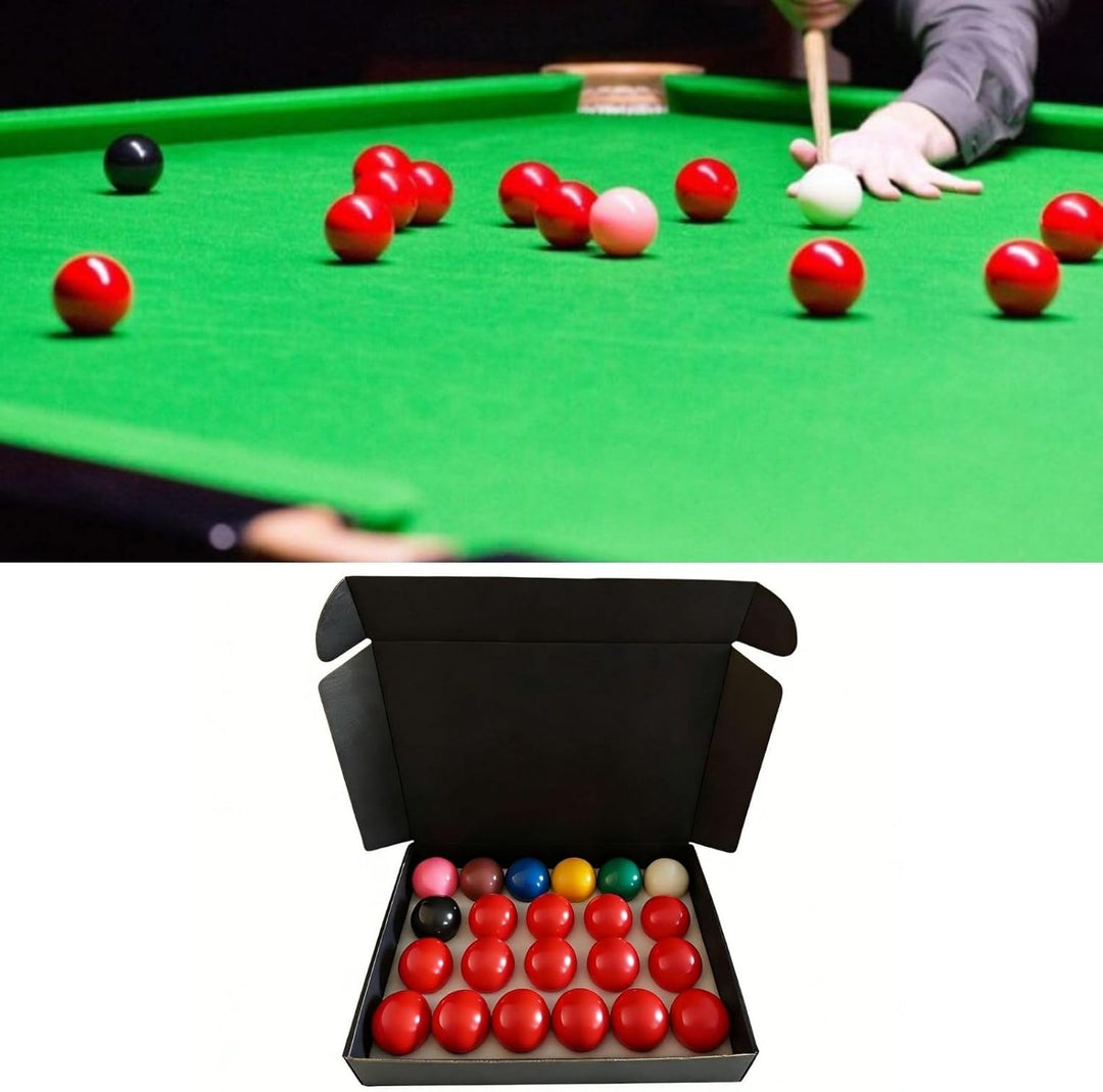 Snooker Kugeln Set, 22 Stück 52,5 mm Snooker Balls Set Harz Britisches Billardkugeln Set, 15 Rote, 6