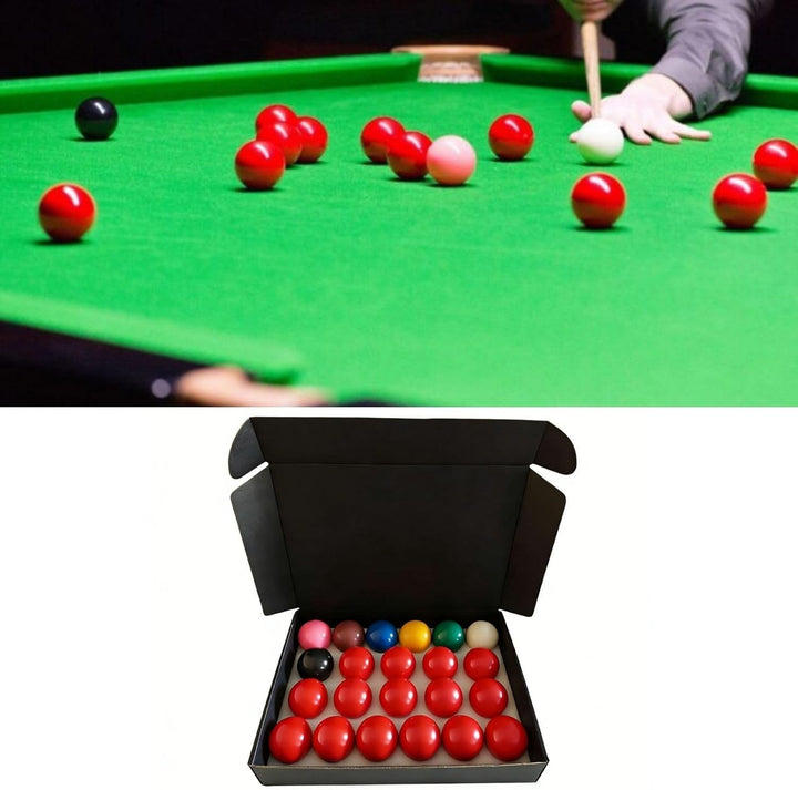Snooker Kugeln Set, 22 Stück 52,5 mm Snooker Balls Set Harz Britisches Billardkugeln Set, 15 Rote, 6