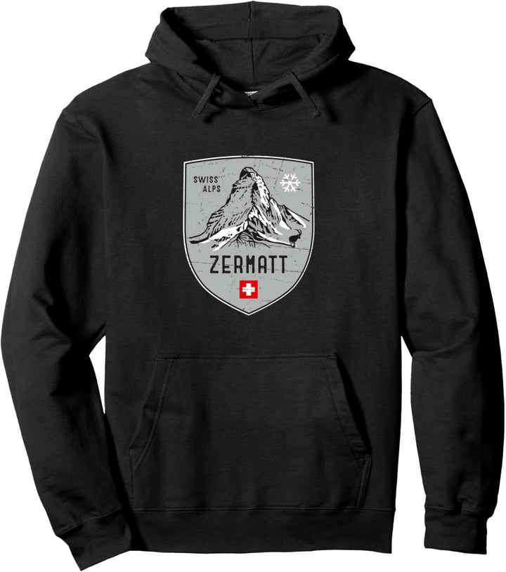 Zermatt Matterhorn Berg Ski Wappen Pullover Hoodie