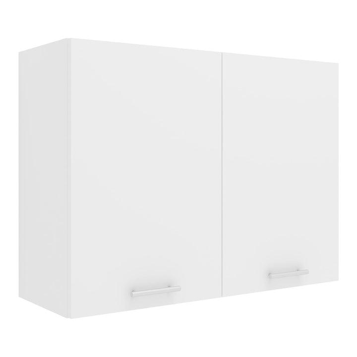VCM Küchenschrank Breite 80 cm Holztür Hängeschrank Küche Küchenmöbel Esilo Weiss, Weiss