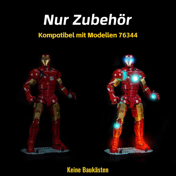 Led Licht Set Kompatibel mit Lego 76344 Iron Man Mark 3 Collectors' Edition (Kein Modell), Dekoratio