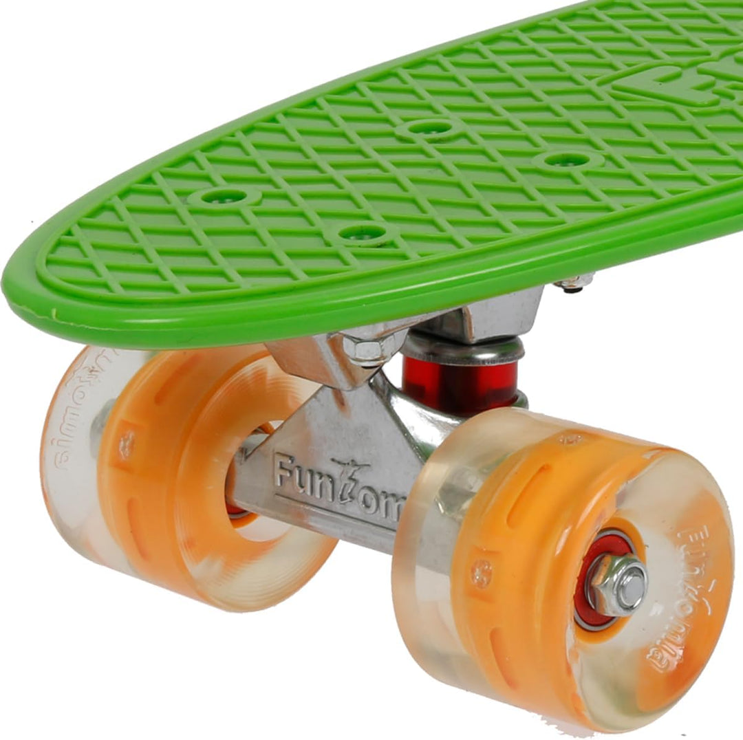 FunTomia 57cm Mini-Cruiser Board Skateboard mit oder ohne LED Leuchtrollen inkl. Aluminium Truck, AB