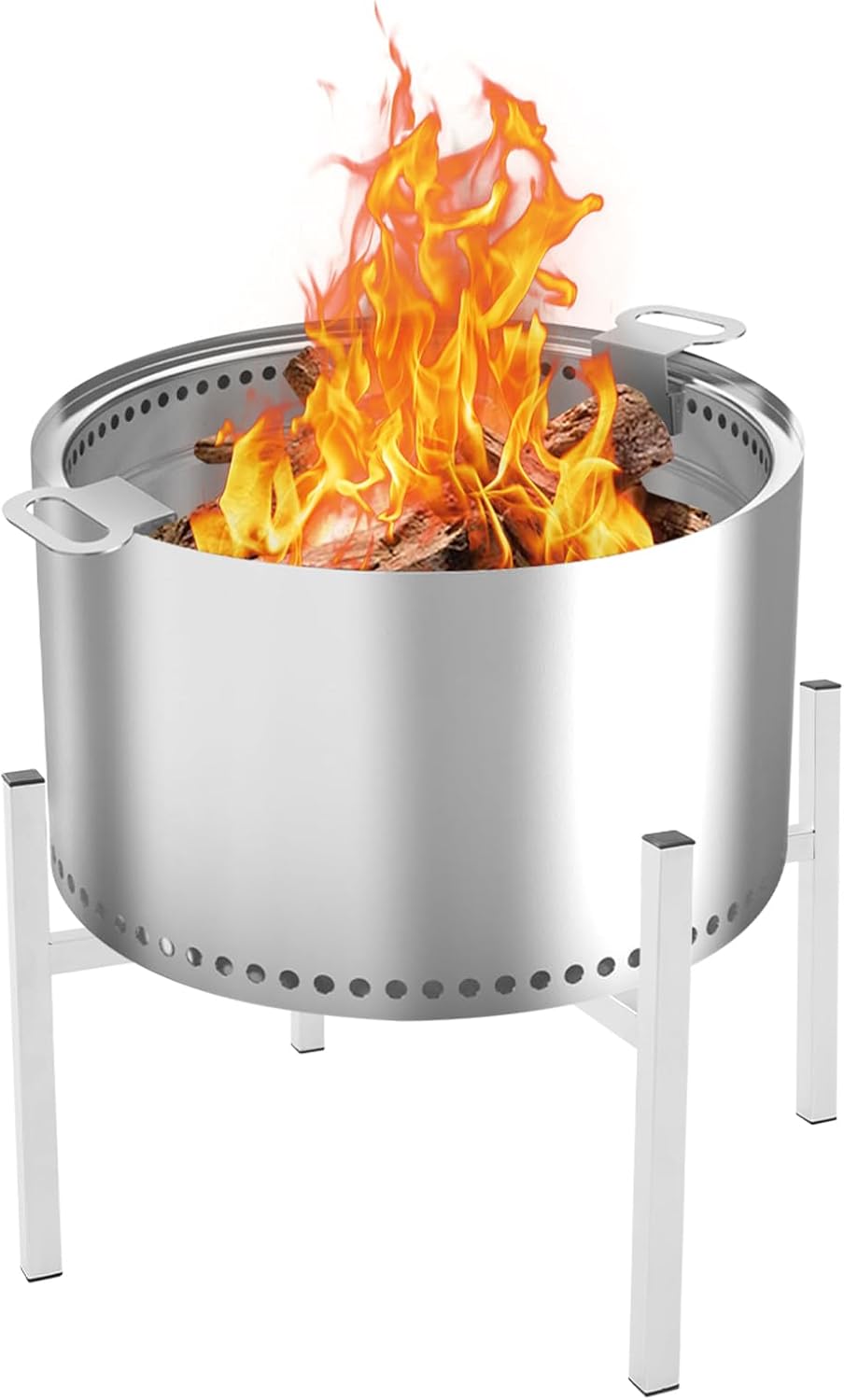 Feuerstelle Ständer, Edelstahl Feuerstellenständer für Outdoor-Kocher - Höhenverstellbar, Rostfrei (
