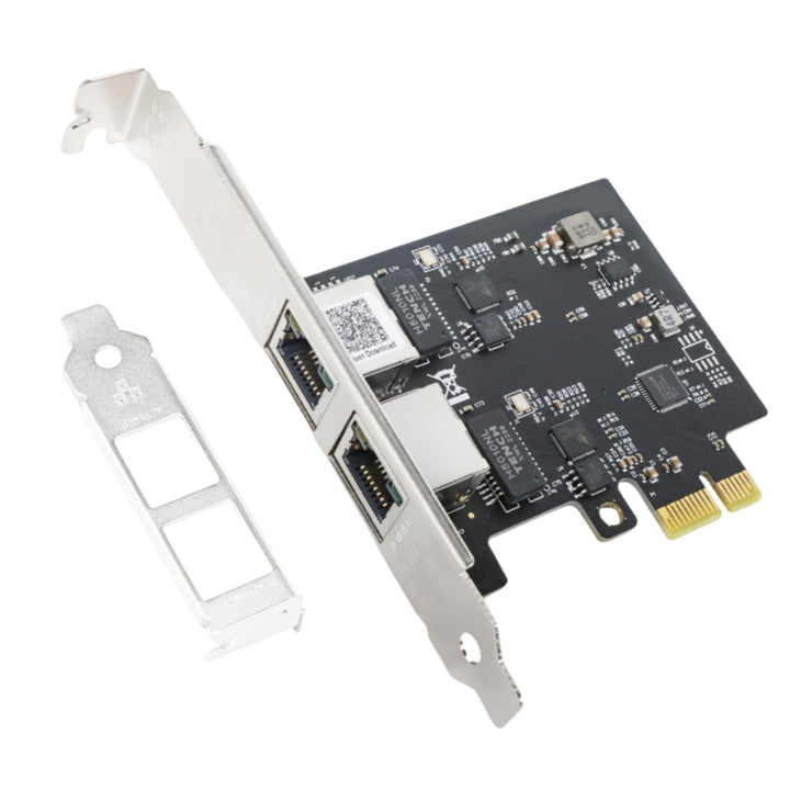 QSFPTEK 2.5G-T Realtek RTL8125B Netzwerkkarte (2 RJ45 Port), 2.5 Gigabit Dual RJ45 Port PCI-E Ethern