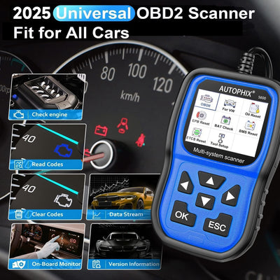 AUTOPHIX 5600 Vollsysteme OBD2 Diagnosegerät Kompatibel mit VAG OBD2 Scanner Codeleser mit Motor ABS