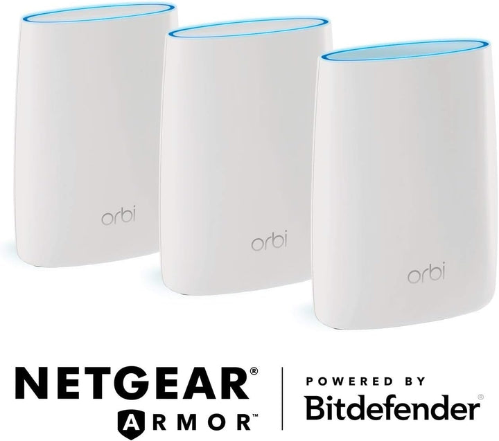 NETGEAR Orbi Ultimate Whole Home Mesh Wi-Fi System (Router + Satelliten-Extender) 3-Pack Mesh, WLAN