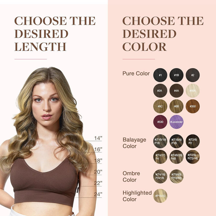 GOO GOO Clip in Extensions Echthaar, Echthaar Extensions Clip, 30cm 85g 7pcs, Clip In Haarverlängeru