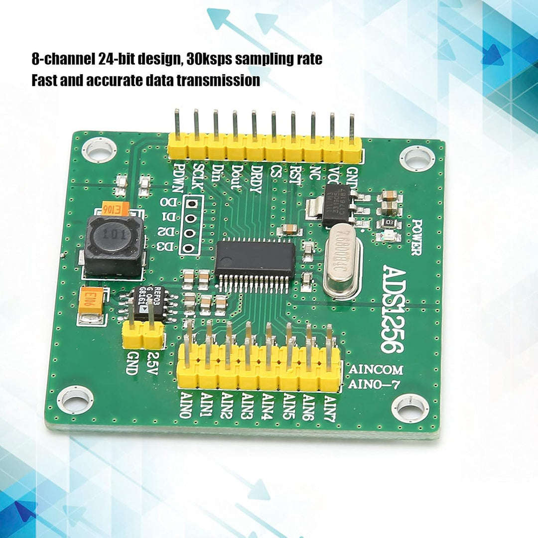 Eujgoov Analog-Digital-Wandlermodul 24 Bit 8 Kanal Hochgenaues ADC-Erfassungsdatenerfassungsmodul AD