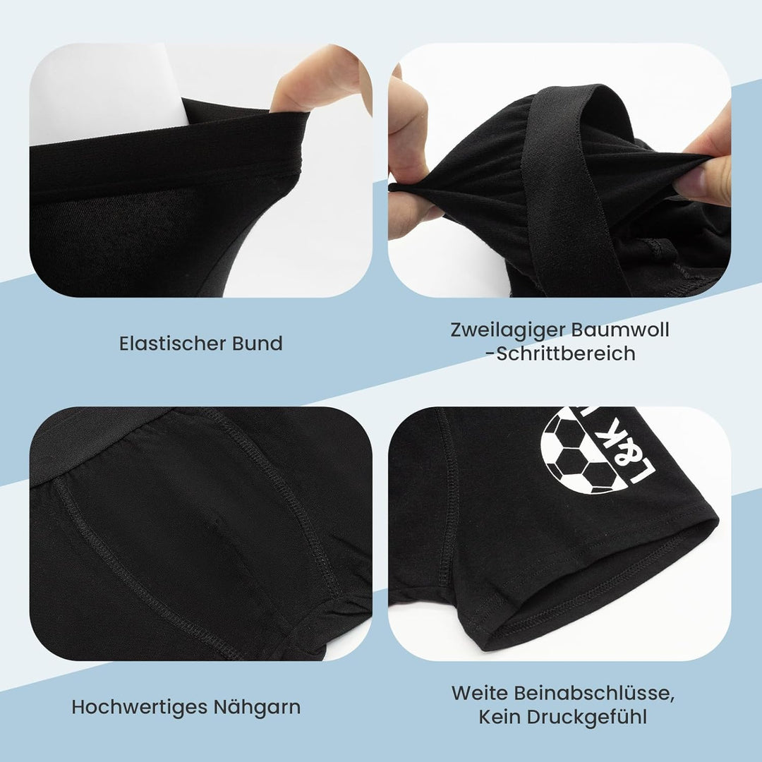 L&amp;K-II Boxershorts Jungen Baumwolle Kinder Unterhosen 10er Pack 1604 146-152 Mehrfarbig 2, 146-152 M