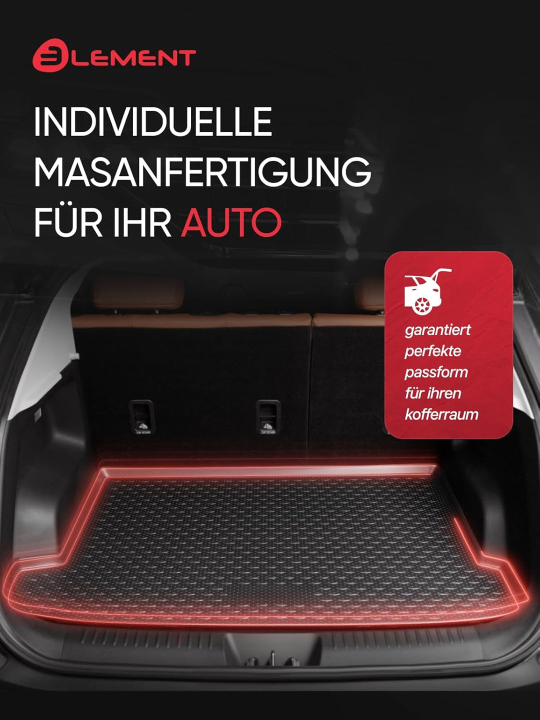 Element Passgenaue Premium Antirutsch Laderaumwanne Kofferraumwanne OPEL Mokka 2012-