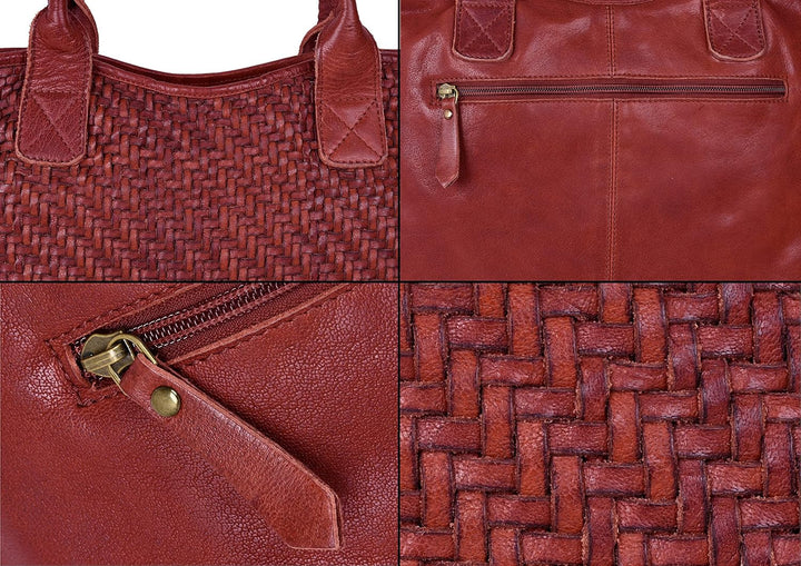 ANTONIO VALERIA Alice Handtasche Rot/Ausflug, Einfarbig (Getaway Solids), Rot/Ausflug, Einfarbig (Ge