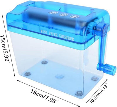 Hand-Aktenvernichter, Tragbare Streifenschnitt-Aktenvernichtermaschine, Hand-Aktenvernichter mit 1 L