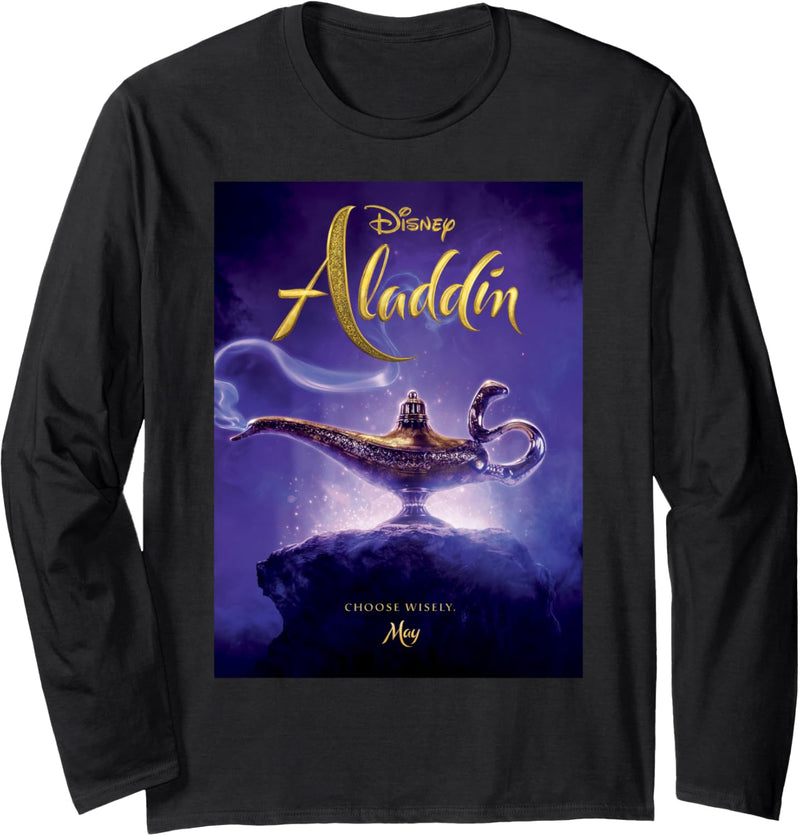 Disney Aladdin Live Action Aladdin Logo Poster Langarmshirt