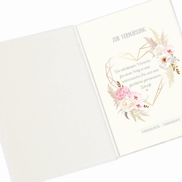 Stammbuch der Familie personalisiert Love Story rosa A5 ca. 18 x 23 cm Familienstammbuch Stammbücher