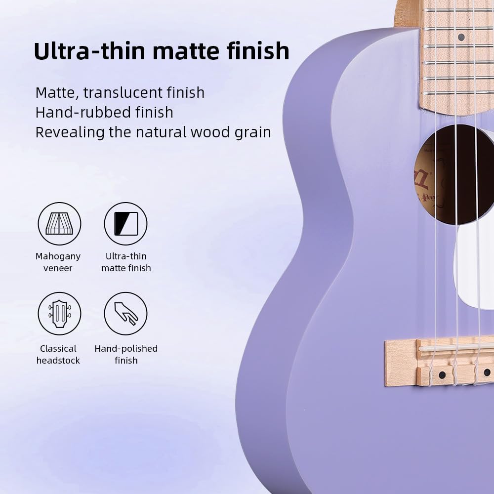 Winzz Ukulele Kinder Konzert, Ukulele Erwachsene Anfänger Set, 23 Zoll, mit 9 Zubehör, Kleine Einste