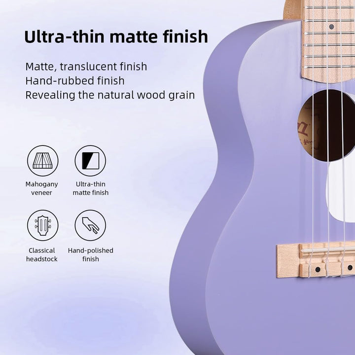 Winzz Ukulele Kinder Konzert, Ukulele Erwachsene Anfänger Set, 23 Zoll, mit 9 Zubehör, Kleine Einste