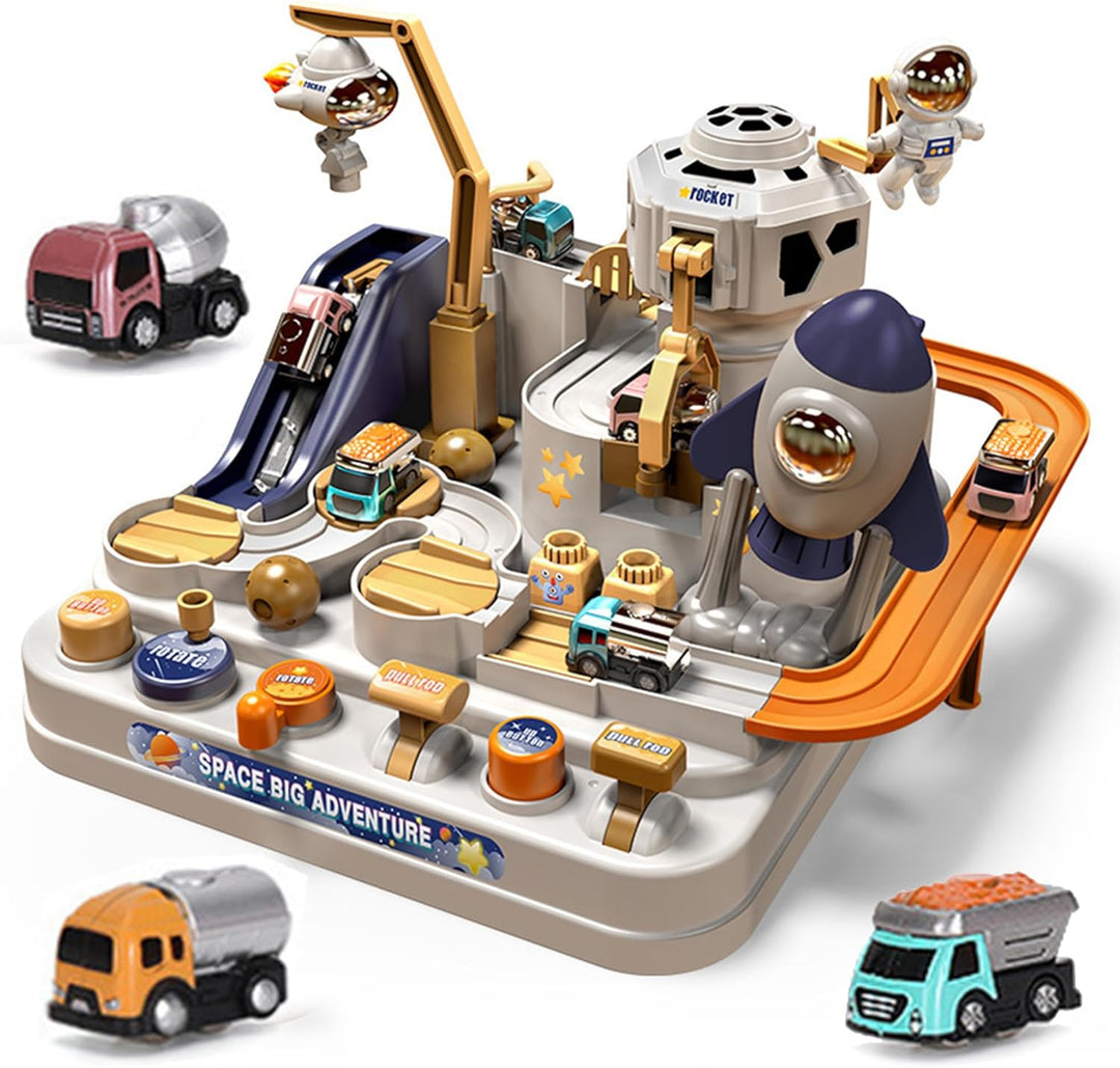 WDEC Auto Abenteuer - Track Cars Rennstrecken-Spielzeug für Kinder (Jungen & Mädchen) 3-5 Jahre