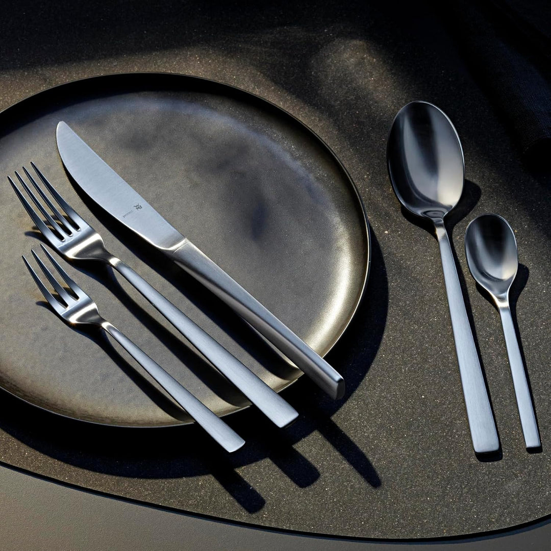 WMF Corvo Salatbesteck Edelstahl 24 cm, Salatgabel, Servierlöffel, Cromargan protect Edelstahl matti