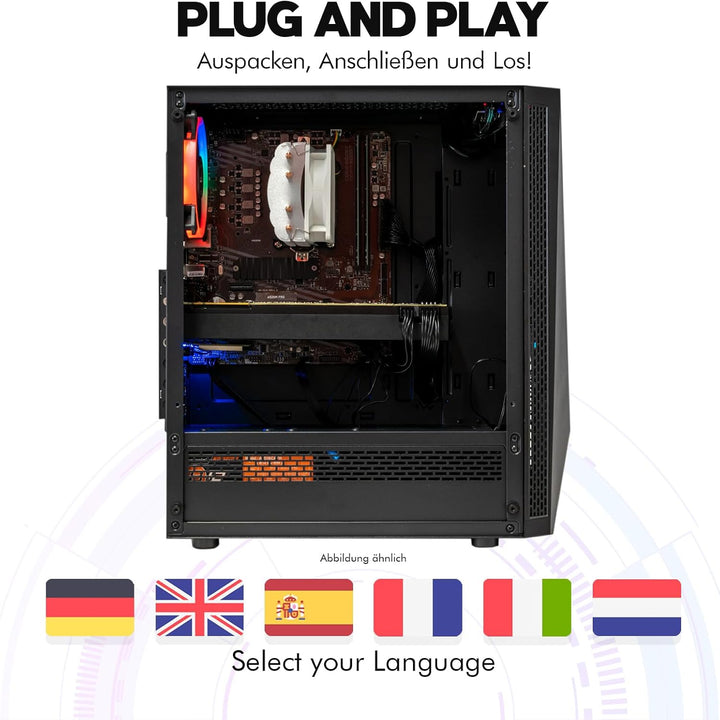 dcl24 High End Gaming PC i7 14700, RTX5070 12GB - 1000GB SSD, 32GB DDR5, RGB Gaming Computer mit 20x