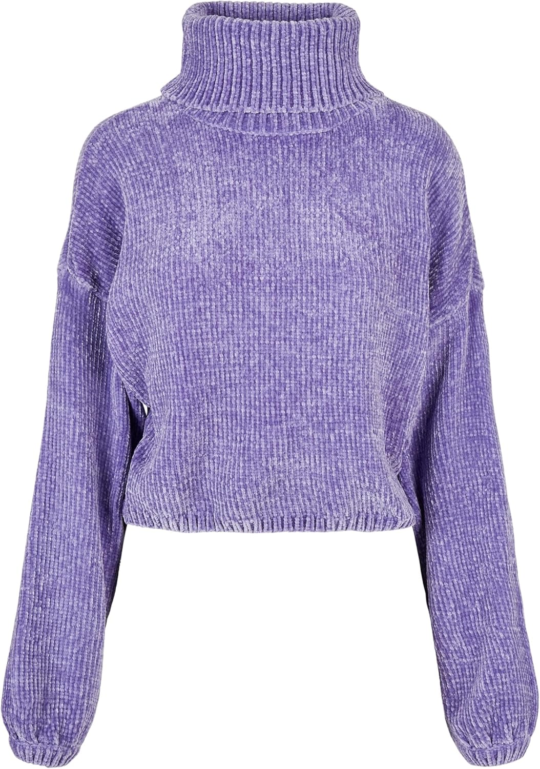 Urban Classics Damen Tb4516-ladies Short Chenille Turtleneck Sweater Sweatshirt S Lavender, S Lavend