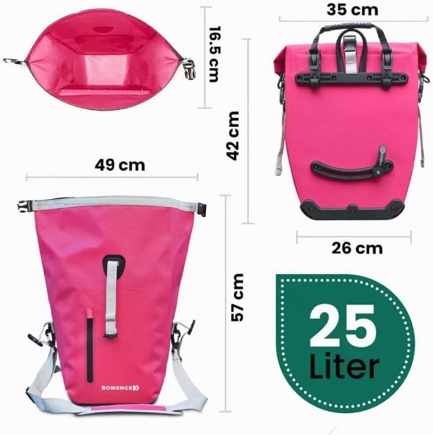 Bomence Fahrradtaschen für Gepäckträger 100% wasserdicht, Gepäckträgertasche für Fahrrad, Hinterradt