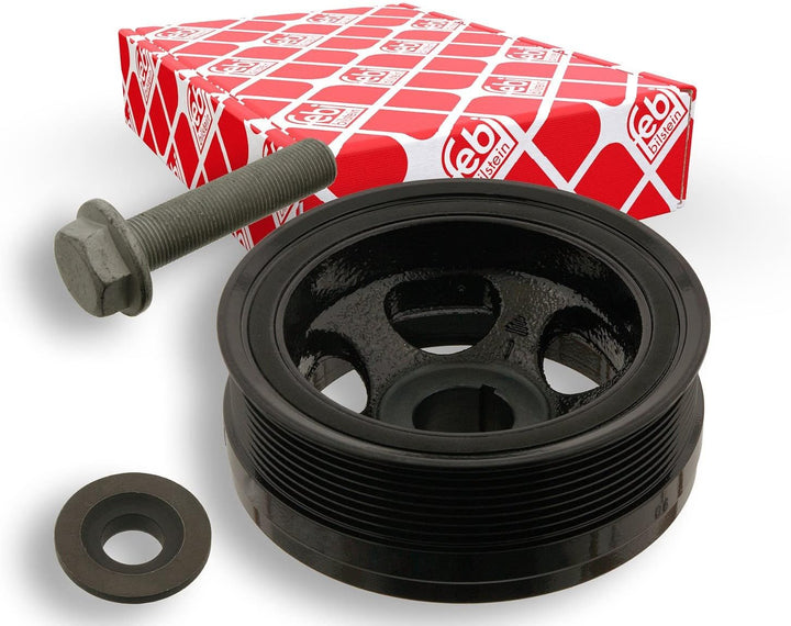 febi bilstein 33653 Riemenscheibe (entkoppelt) für Kurbelwelle, mit Schraube und Scheibe , 1 Stück
