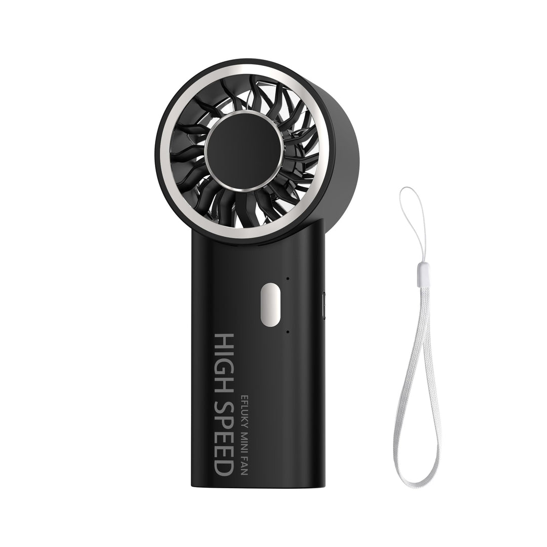 efluky Handventilator, Mini Hochgeschwindigkeits-Ventilator, USB wiederaufladbar mit 5 Geschwindigke
