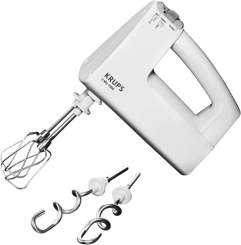 KRUPS 3 MIX 7000 Handmixer F60814 | 500W | ergonomischer Griff des Mixers, stufenloser Geschwindigke