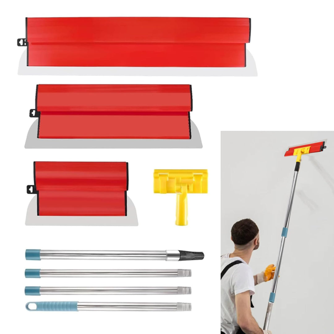Flächenspachtel Set Profi, Multifunktionales Glättungsspatel Kit Enthalten 3 Schabern(25cm+40cm+60cm