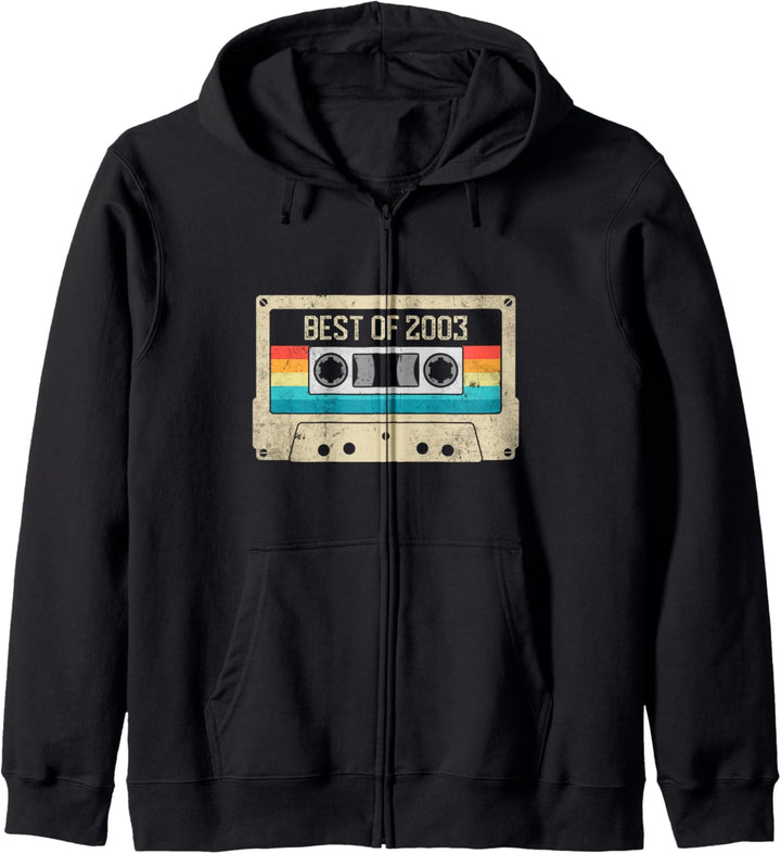 Best Of 2003 20. Geburtstag Geschenk Kassette Vintage Kapuzenjacke